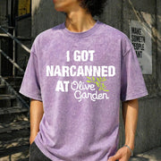 I Got Narcanned at Olive Garden Vintage Washed T-Shirt in Purple