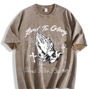 Road to Glory Vintage Washed T-Shirt in Brown