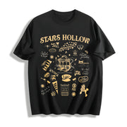 Gilmore-inspired Coffee Cotton T-Shirt in Black