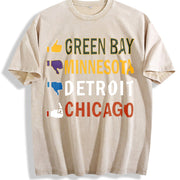 Go Pack Go Vintage Washed T-Shirt in Beige