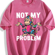 Thick Retro Vintage Washed T-Shirt in Red