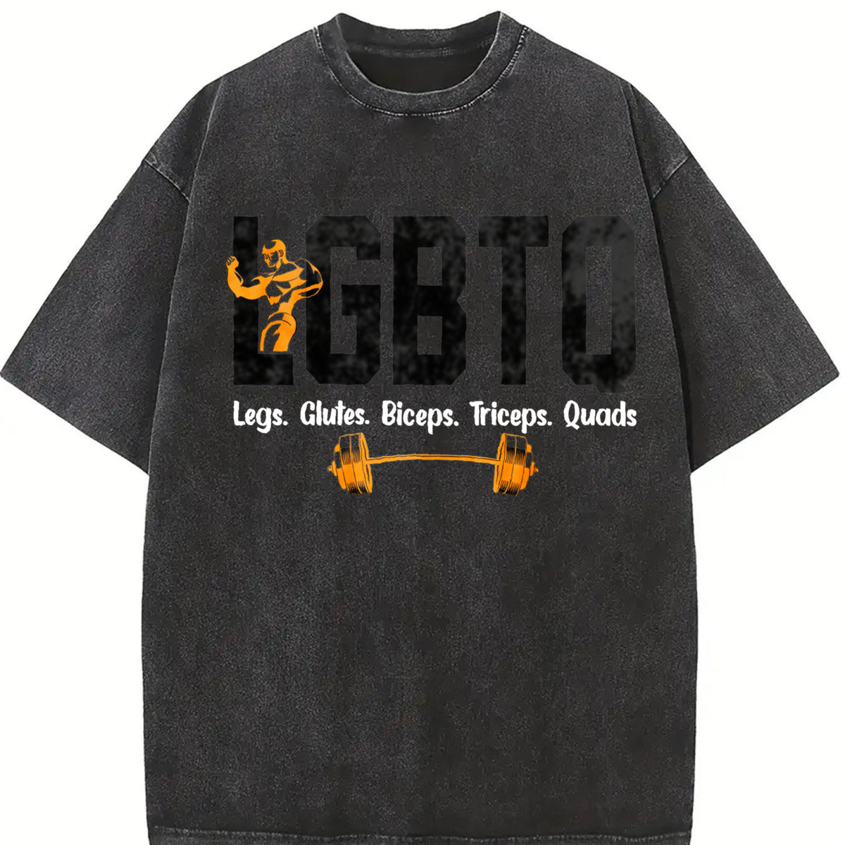 Legs Glutes Vintage Washed T-Shirt in Black
