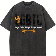 Legs Glutes Vintage Washed T-Shirt in Black