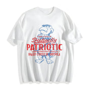 Disney the Muppets Sam Eagle July 4th Fireworks Cotton T-Shirt in White