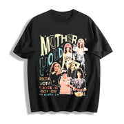 90's Mom Vibes Moms Club Cotton T-Shirt in Black