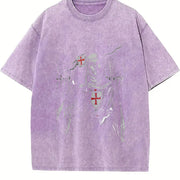 Retro Baldwin IV The Leper King The Crusader King and His vintage washed oversized T-shirt in Purple