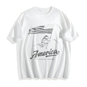 America 250th Anniversary Cotton T-Shirt in White