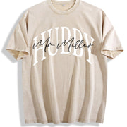 Personalized Hubby Vintage Washed T-Shirt in Beige