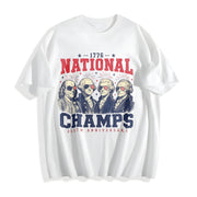 1776 National Champs Cotton T-Shirt in White