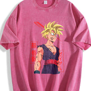 Super Saiyan Warrior Gohan Vintage Washed T-Shirt in Red