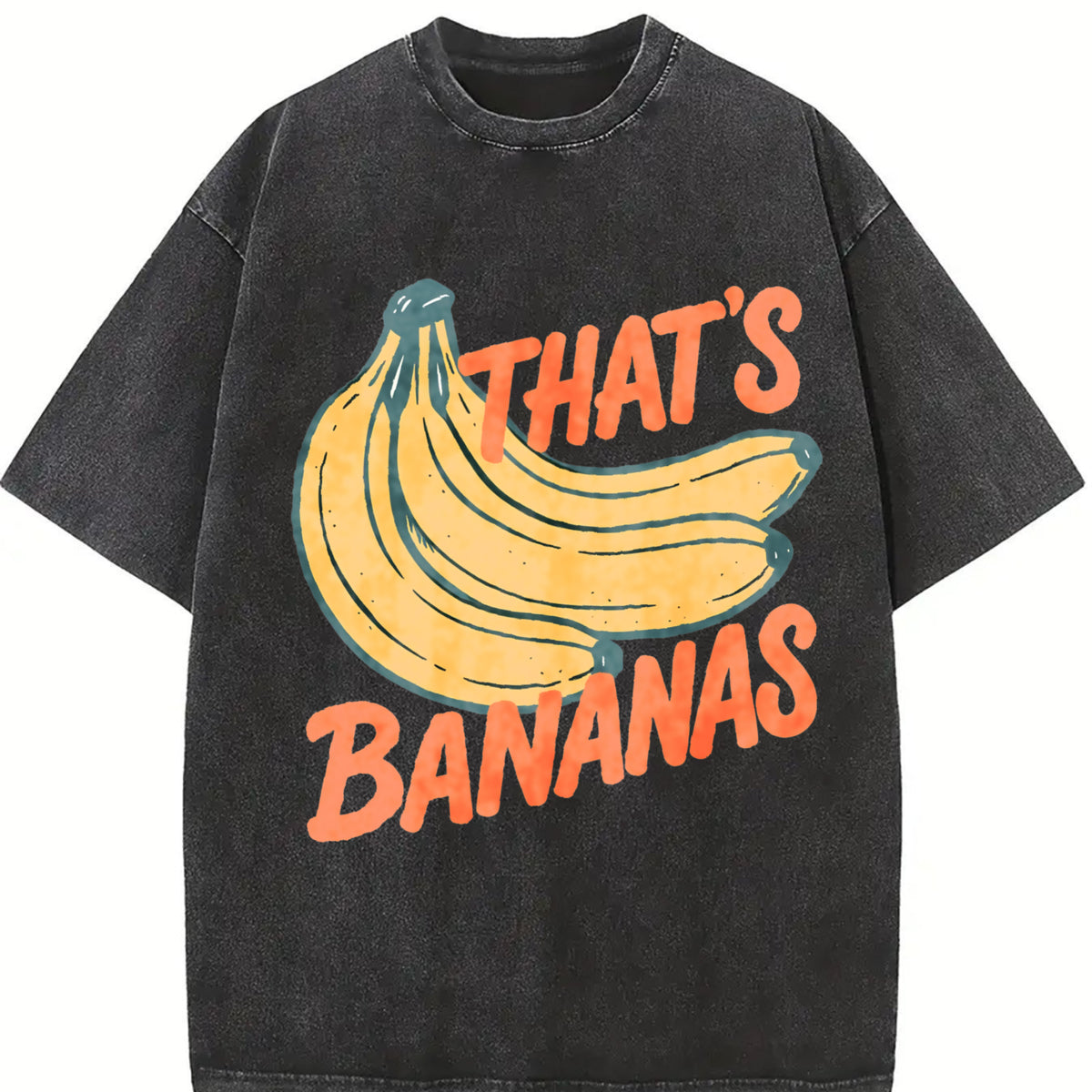 That's Bananas Vintage Washed T-Shirt in Black