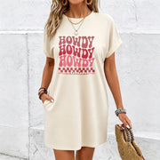 A-line Skirt- Heart Cotton T-Shirt in White