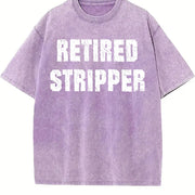 Hilarious For Strippers With Bold Designs vintage washed oversized T-shirt in Purple