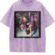 Party Doll on the Dance Floor Vintage Washed T-Shirt in Purple