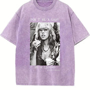 Stevie Nicks Don't Be a Be a Legend Vintage Washed T-Shirt in Purple