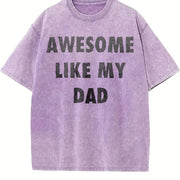 Awesome Like My Dad Vintage Washed T-Shirt in Purple