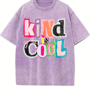 Kind Is Cool Vintage Washed T-Shirt in Purple