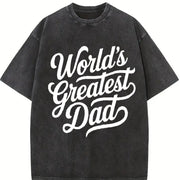World's Greatest Dad Vintage Washed T-Shirt in Black