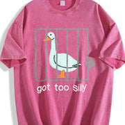 Silly Goose Got Too Silly For Him For Her vintage washed oversized T-shirt in Red