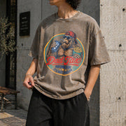 Dad Tax Fathers Day Vintage Washed T-Shirt in Brown