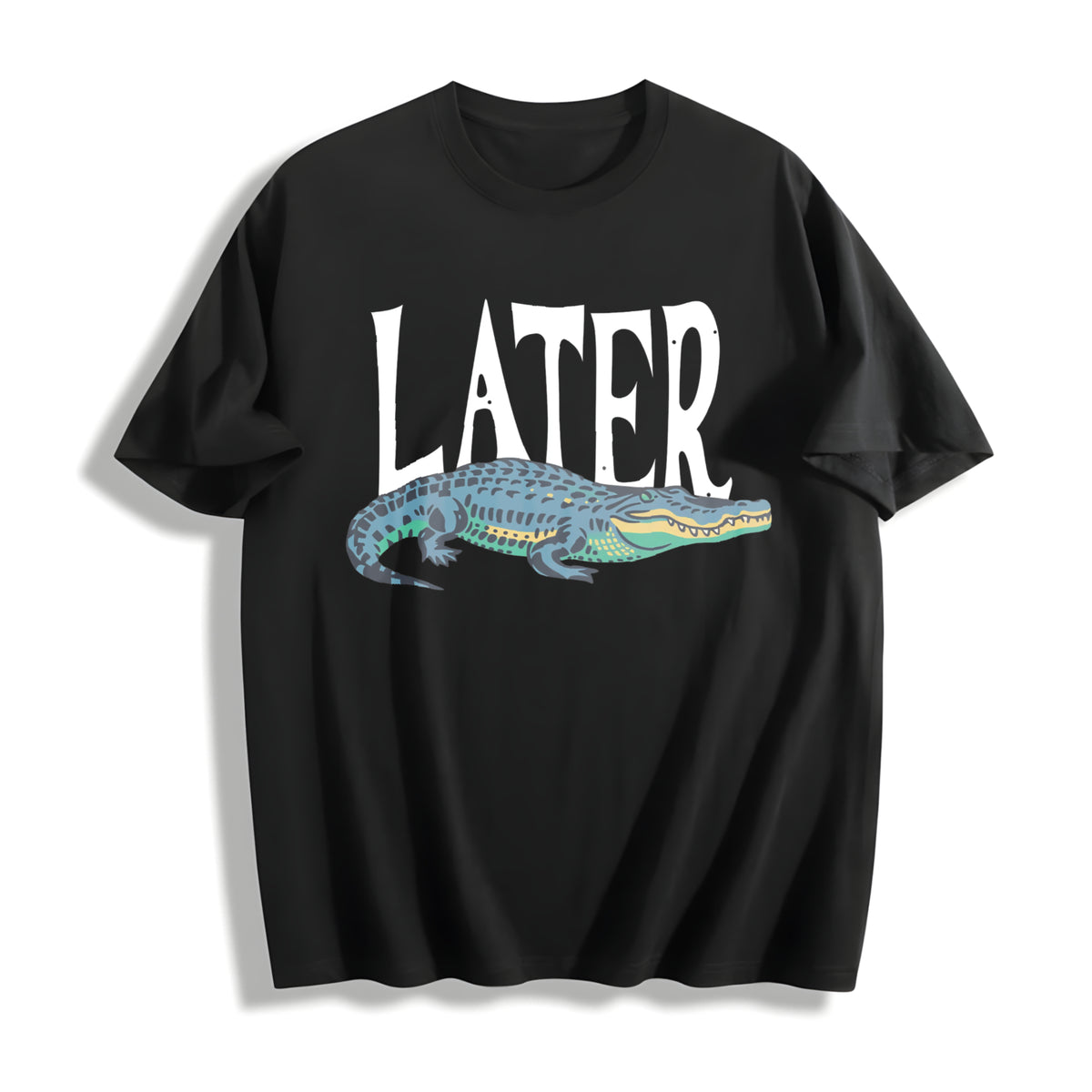 Later T 90s Cotton T-Shirt in Black