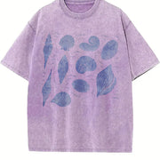 Shells ® Ocean 90s Vintage Washed T-Shirt in Purple