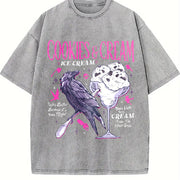 Butcher Blackbird Dark Romance Vintage Washed T-Shirt in Gray
