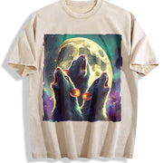 Three Rat Howling 90s Vintage Washed T-Shirt in Beige
