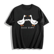 Goose Bumps Silly Goose Cotton T-Shirt in Black