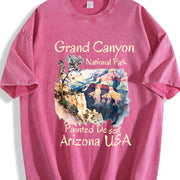 Grand Canyon National Park Vintage Washed T-Shirt in Red