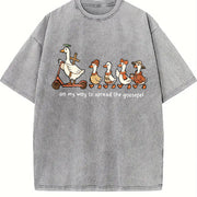 Fun Goose Christian Vintage Washed T-Shirt in Gray