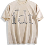Subtle Anti Trum FDT Vintage Washed T-Shirt in Beige