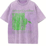 Anthurium Crystallinum Vintage Washed T-Shirt in Purple