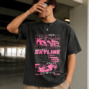Nissan Skyline Vintage Washed T-Shirt in Black
