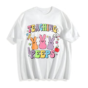 Teaching My Favorite Peeps Cotton T-Shirt in White