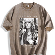 Stevie Nicks Don't Be a Be a Legend Vintage Washed T-Shirt in Brown