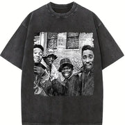 Juice 90old-JUICE 90 338288 Collection Black PR vintage washed oversized T-shirt in Black