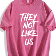 They Don't Like Us Vintage Washed T-Shirt in Red