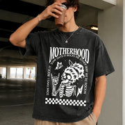 Motherhood Sometimes I Rock It Vintage Washed T-Shirt in Black