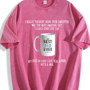 Father's Day from Daughter Vintage Washed T-Shirt in Red