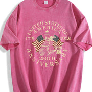 USA 250th Anniversary Vintage Washed T-Shirt in Red