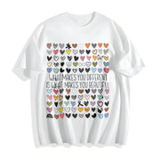 Support Autism Awareness for Inclusion Advocates Cotton T-Shirt in White
