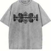 Reflection Tree Vintage Washed T-Shirt in Gray