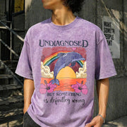 Undiagnosed Dolphin Vintage Washed T-Shirt in Purple