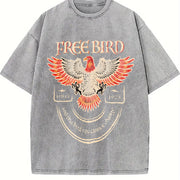 Free Bird American Eagle vintage washed oversized T-shirt in Gray