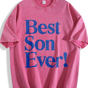 Best Son Ever Vintage Washed T-Shirt in Red