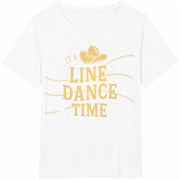 It's Line Dance Time Cotton T-Shirt in White