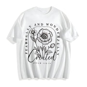Religious Fearfully and Wonderfully Made Cotton T-Shirt in White