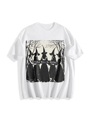 Girls Will Be Girls Witch Cotton T-Shirt in White