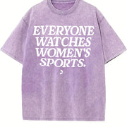 Everyone Watches Sports vintage washed oversized T-shirt in Purple